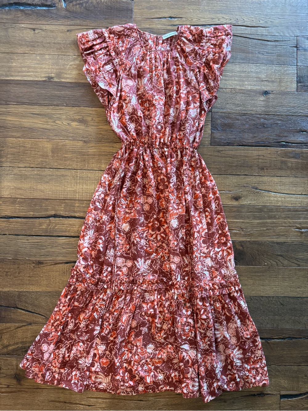 Ulla Johnson Red and Pink Paisley Blouse